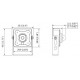 Caméra carte DAHUA HDCVI/ANALOGIQUE 1MP 3.6mm 12Vdc