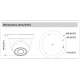 Dôme IP DAHUA  Objectif 3.6mm Capteur CMOS Extérieur  POE